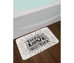 Hand-lettering and Swirls Bath Mat