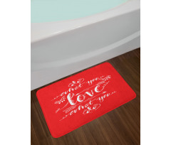 Freehand Sketch Elements Bath Mat