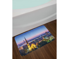 Famous Landmark Theme Bath Mat