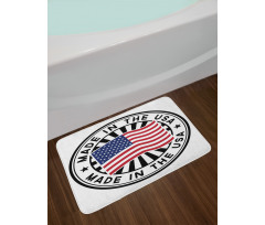 National Flag Stamp Design Bath Mat