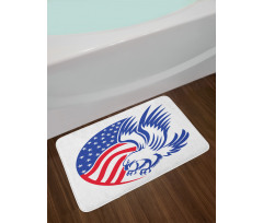 American Bald Eagle Flag Bath Mat