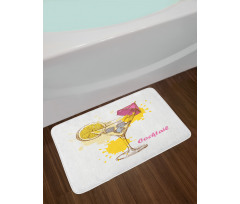 Vodka Martini Lemon Bath Mat