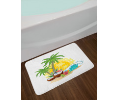 Coconut Drink Palms Bath Mat