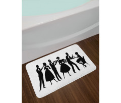 50s Party People Bath Mat