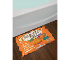 Hula Girl Cocktail Bath Mat