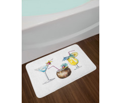 Hand-drawn Artwork Bath Mat