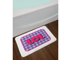 Laugh out Loud Checkered Bath Mat