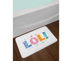 Message Expression Floral Bath Mat