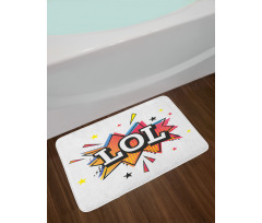 Speech Bubble Colorful Stars Bath Mat