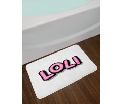 Retro Letters Vintage Pop Art Bath Mat