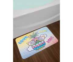 Pineapple Sunglasses Love Cool Bath Mat