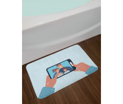 Motherhood Illustration Bath Mat