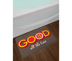 Is All the Time Text Bath Mat