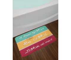 Words with Bike Outlines Bath Mat