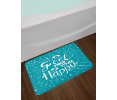 Retro Style Design Stars Bath Mat