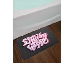 You Make Me Happy Brush Text Bath Mat