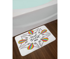 Phrase with the Balloons Bath Mat