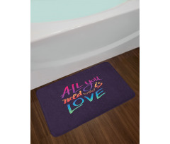 Rainbow Colors Bath Mat