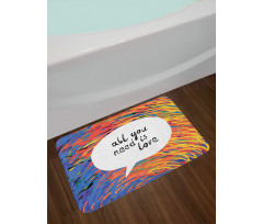 Watercolored Speech Bubble Bath Mat