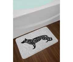 German Shepherd Dog Doodle Bath Mat