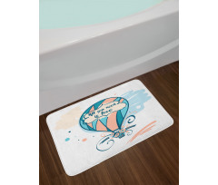 Hot Air Balloon Pastel Flora Bath Mat