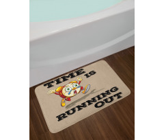 Crazy Funny Alarm Clock Bath Mat