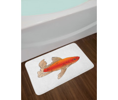 Ink Drawing Cartoon Style Bath Mat