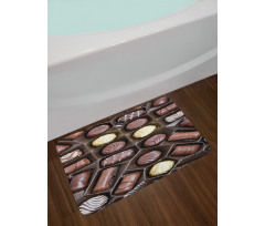 Yum Chocolate Box Image Bath Mat