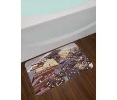 Assorted Chocolate Bars Bath Mat