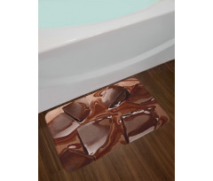 Melting Chocolate Pieces Bath Mat