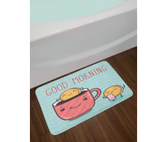 Happy Biscuits in Coffee Bath Mat