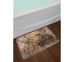 Rusty Vintage Bicycle Bath Mat