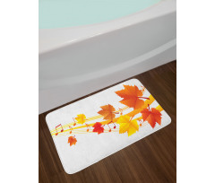 Dried Leaves Musical Notes Bath Mat