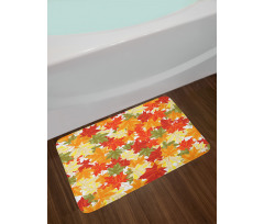 Pile of Foliage Tree Leaves Bath Mat