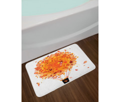 Autumn Concept Air Balloon Bath Mat