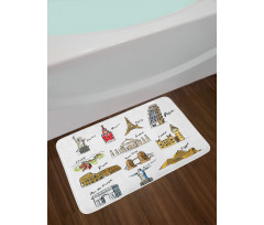 Famous Landmarks Tourism Bath Mat