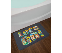 Lets Go Touristic Places Bath Mat