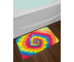 Abstract Colorful Batik Bath Mat