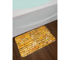 Old Wall Earth Tones Bath Mat