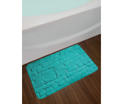 Turquoise Rough Wall Bath Mat