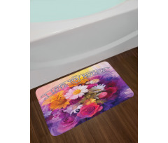 Blossoming Roses Bath Mat