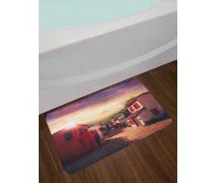 Mexican Town Sunset Bath Mat