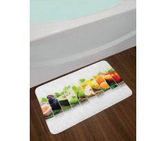 Colorful Juicy Fresh Fruits Bath Mat