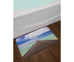 Peaceful View Long Jetty Ocean Bath Mat