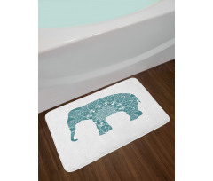 Ethnic Motifs on an Animal Bath Mat