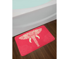 Romantic Wild Elephant Head Bath Mat