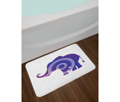 Elephant Calf Mandala Bath Mat