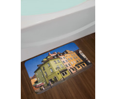 Poland Old Town Houses Scene Bath Mat