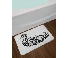 Calligraphic Duck Bath Mat