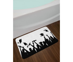 Graduates Silhouettes Bath Mat